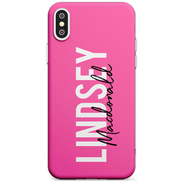 Bold Custom Name: Pink Slim TPU Phone Case Warehouse X XS Max XR