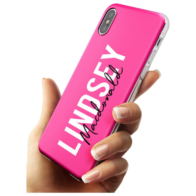 Bold Custom Name: Pink Slim TPU Phone Case Warehouse X XS Max XR