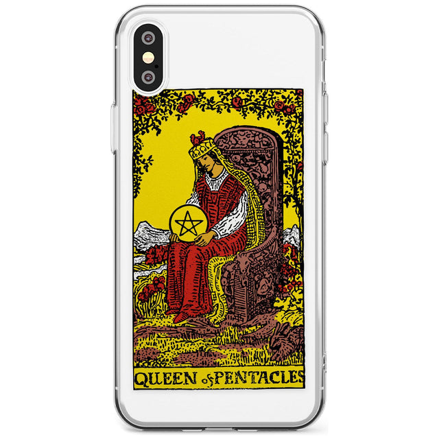 Queen of Pentacles Tarot Card - Colour Black Impact Phone Case for iPhone X XS Max XR