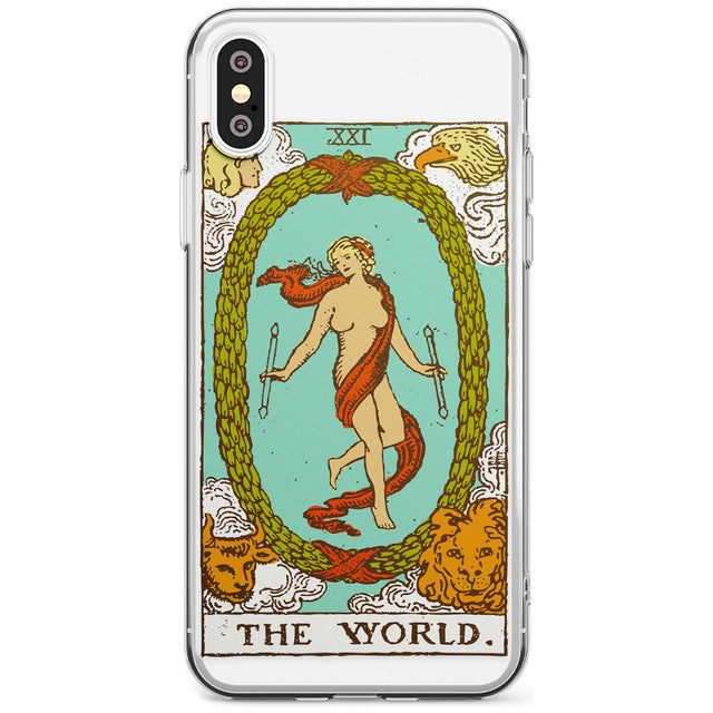 The World Tarot Card - Colour Black Impact Phone Case for iPhone X XS Max XR