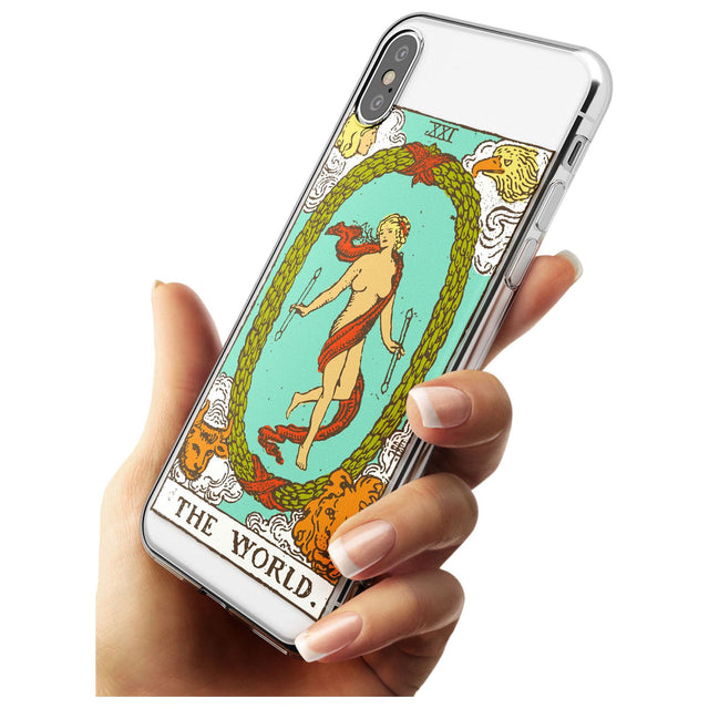The World Tarot Card - Colour Black Impact Phone Case for iPhone X XS Max XR