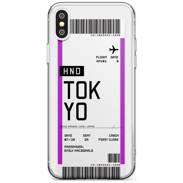 Tokyo Boarding Pass iPhone Case  Slim Case Custom Phone Case - Case Warehouse
