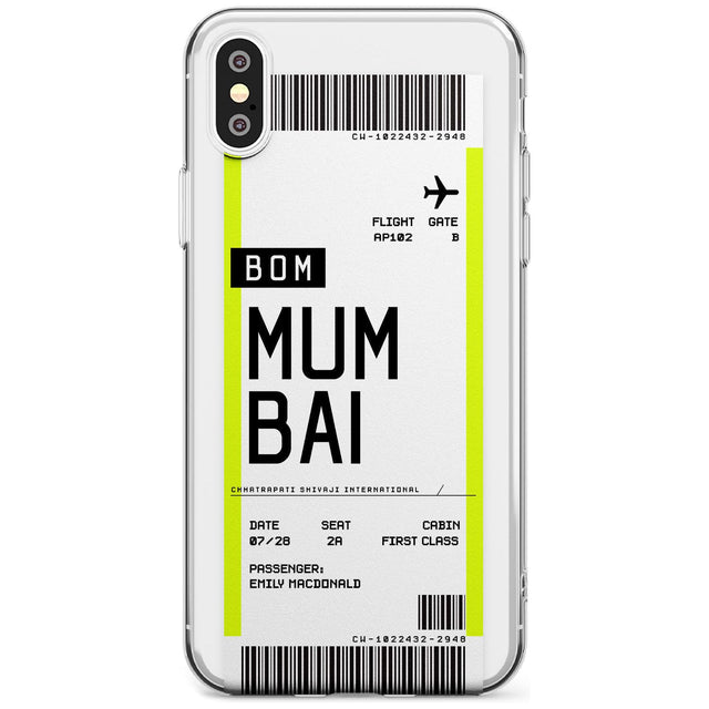 Mumbai Boarding Pass iPhone Case  Slim Case Custom Phone Case - Case Warehouse