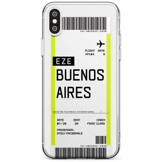 Buenos Aires Boarding Pass iPhone Case  Slim Case Custom Phone Case - Case Warehouse