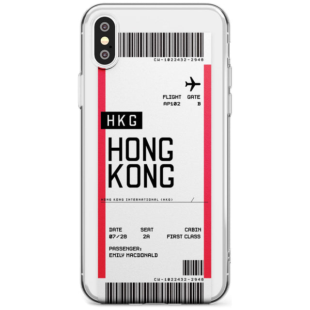 Hong Kong Boarding Pass iPhone Case  Slim Case Custom Phone Case - Case Warehouse