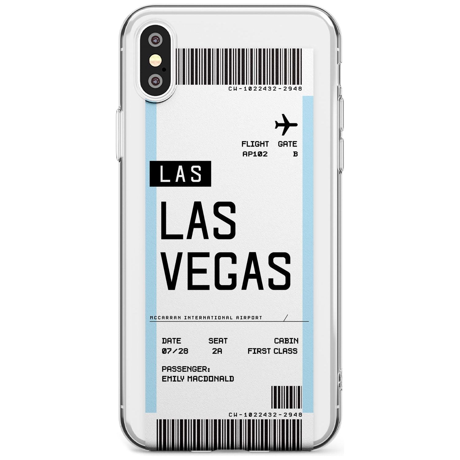 Las Vegas Boarding Pass iPhone Case  Slim Case Custom Phone Case - Case Warehouse