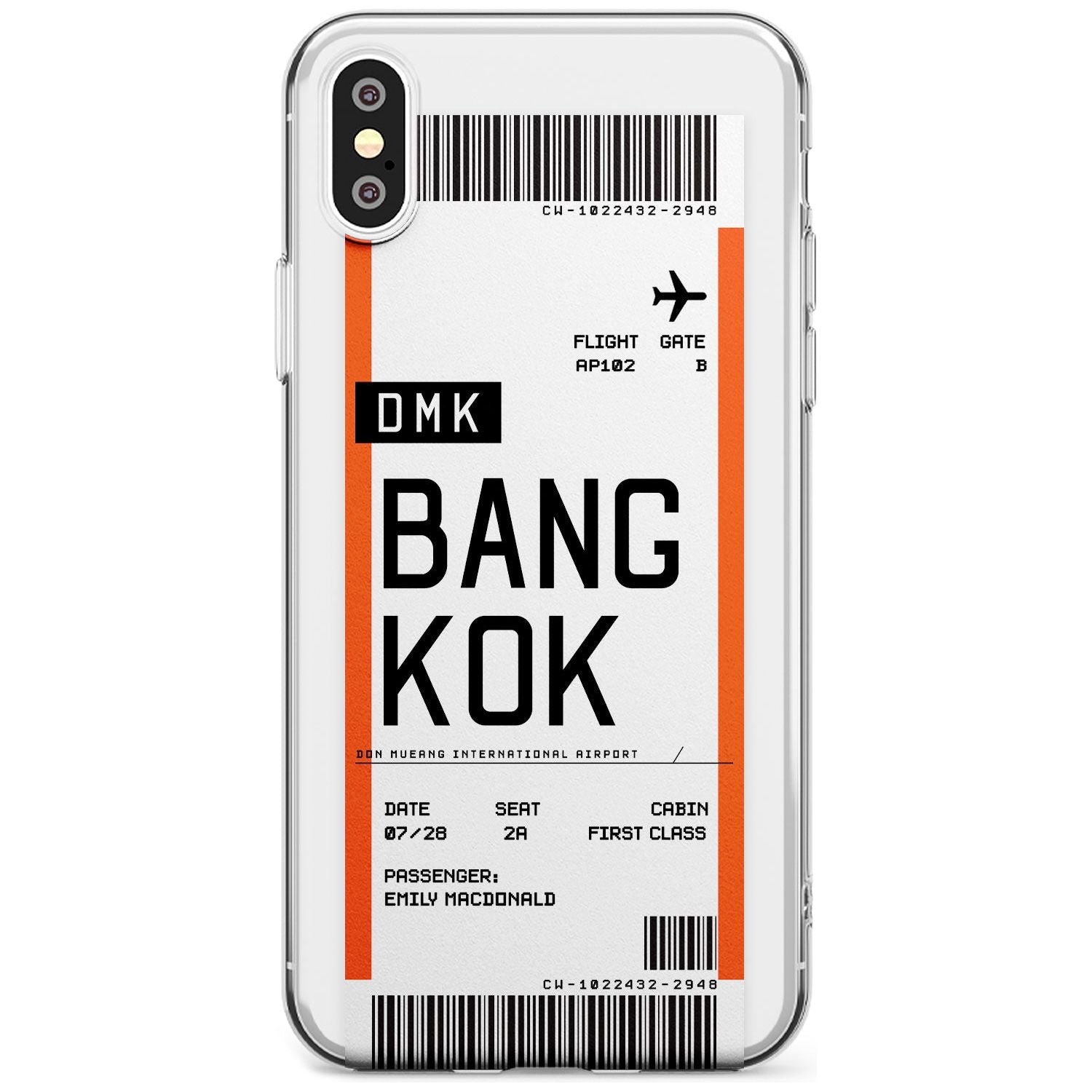 Bangkok Boarding Pass iPhone Case  Slim Case Custom Phone Case - Case Warehouse