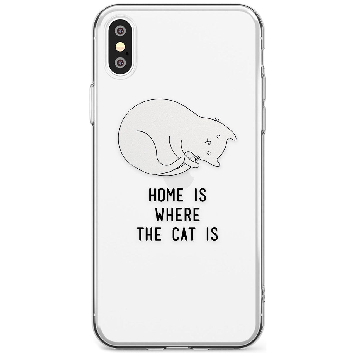 Home Is Where the Cat is Black Impact Phone Case for iPhone X XS Max XR