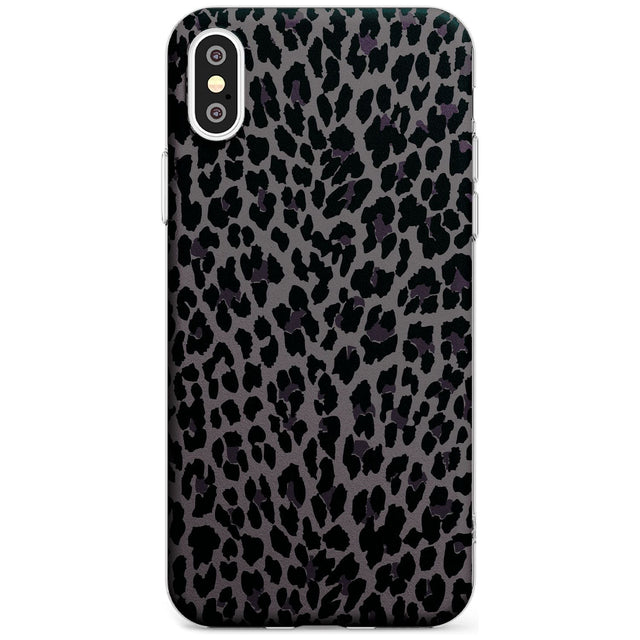 Dark Animal Print Pattern Small Leopard Slim TPU Phone Case Warehouse X XS Max XR