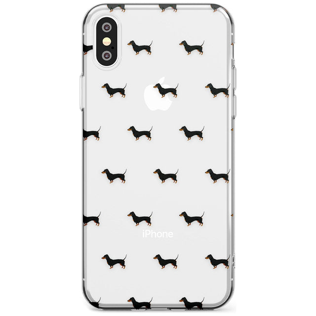 Dachshund Dog Pattern Clear Slim TPU Phone Case Warehouse X XS Max XR