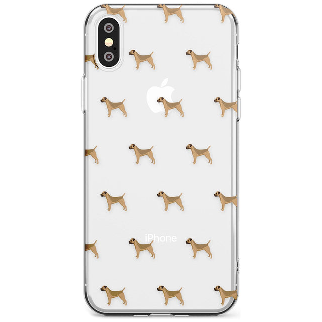 Boder Terrier Dog Pattern Clear Slim TPU Phone Case Warehouse X XS Max XR