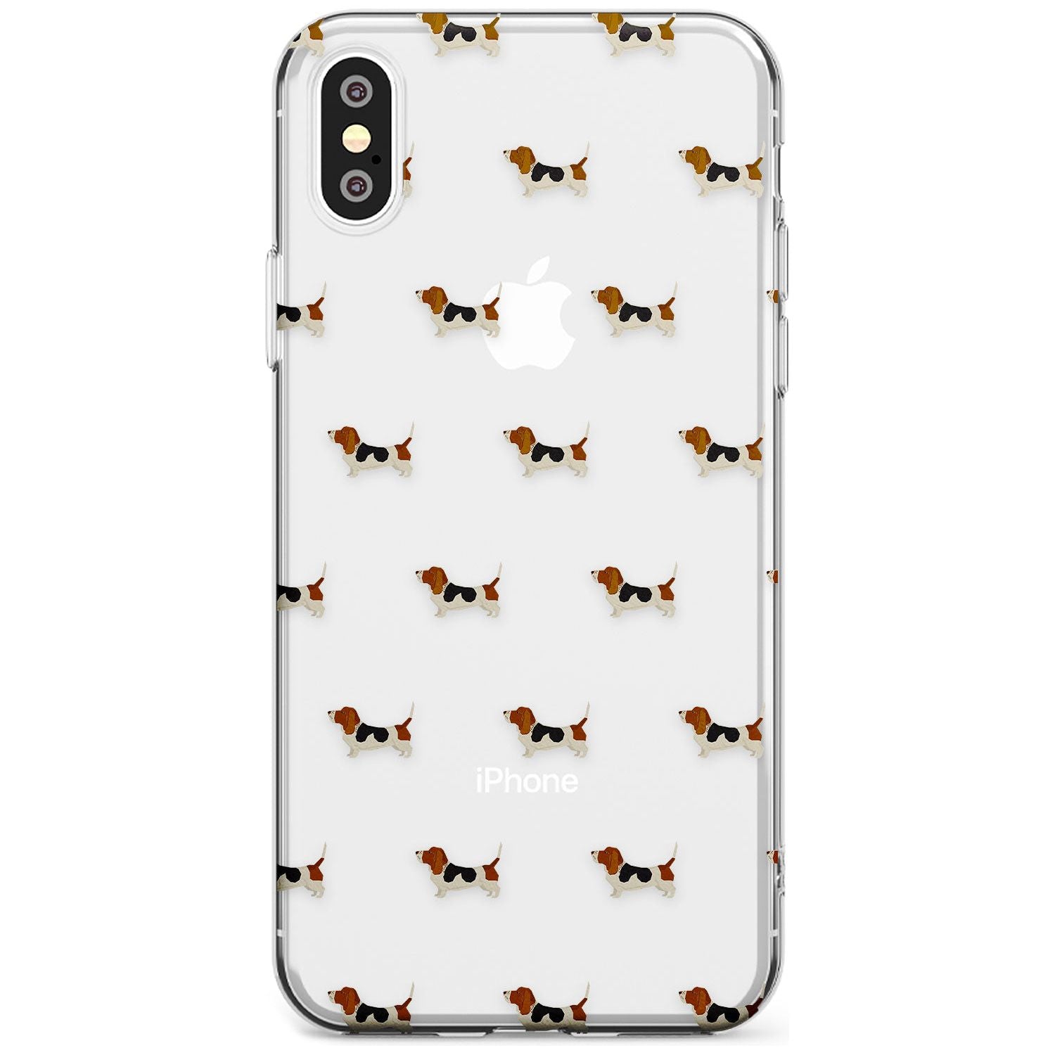 . Basset Hound Dog Pattern Clear Slim TPU Phone Case Warehouse X XS Max XR