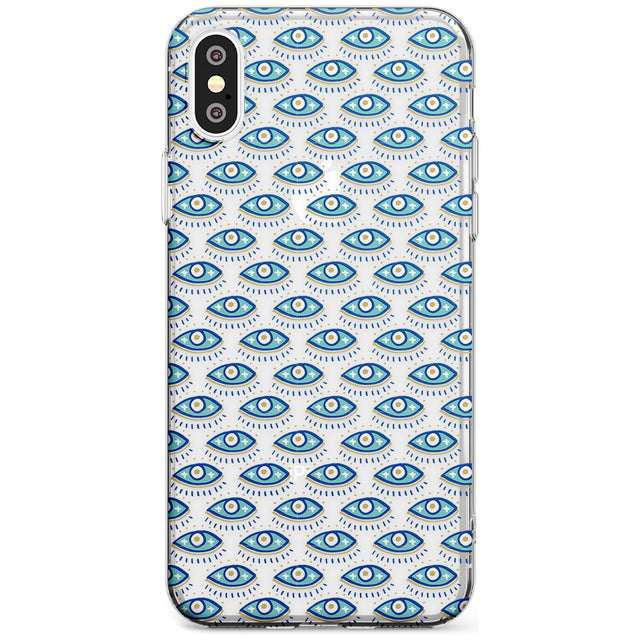 Eyes & Crosses (Clear) Psychedelic Eyes Pattern Slim TPU Phone Case Warehouse X XS Max XR