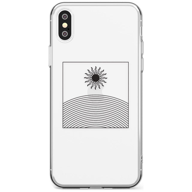 Framed Linework: Rising Sun Black Impact Phone Case for iPhone X XS Max XR