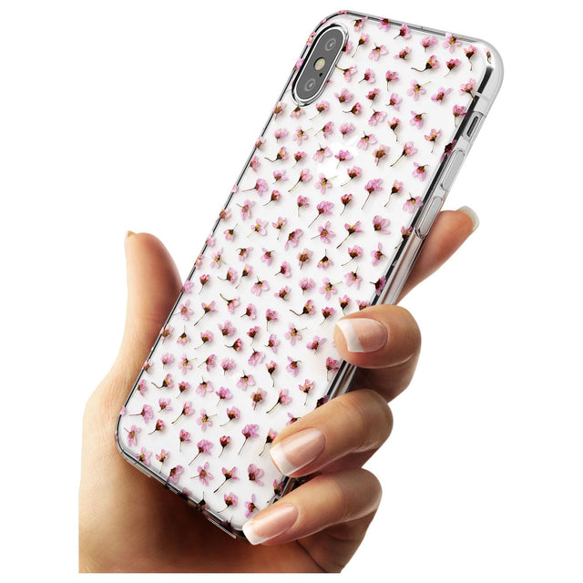 Small Pink Blossoms Transparent Design Slim TPU Phone Case Warehouse X XS Max XR