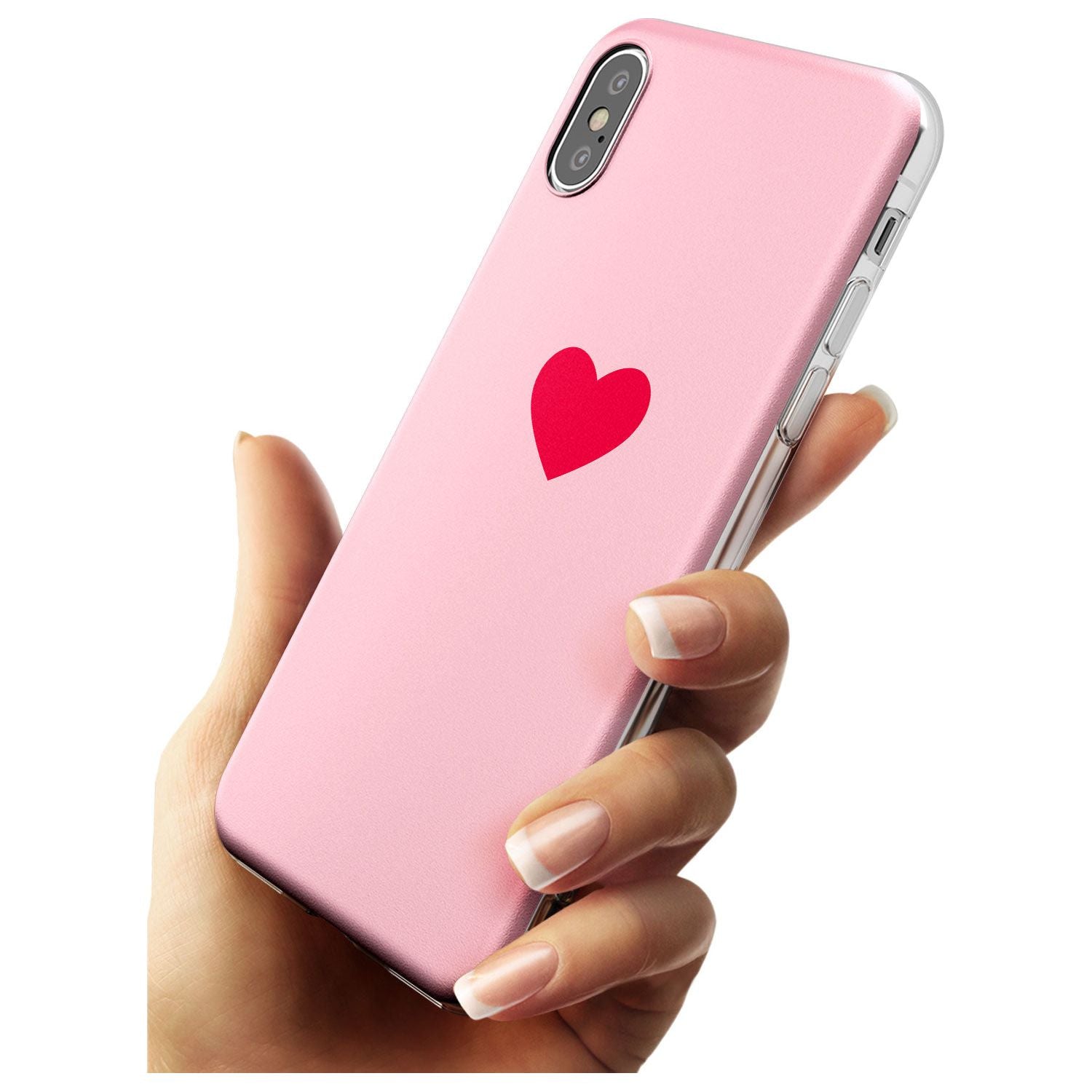 Single Heart Red & Pink Slim TPU Phone Case Warehouse X XS Max XR