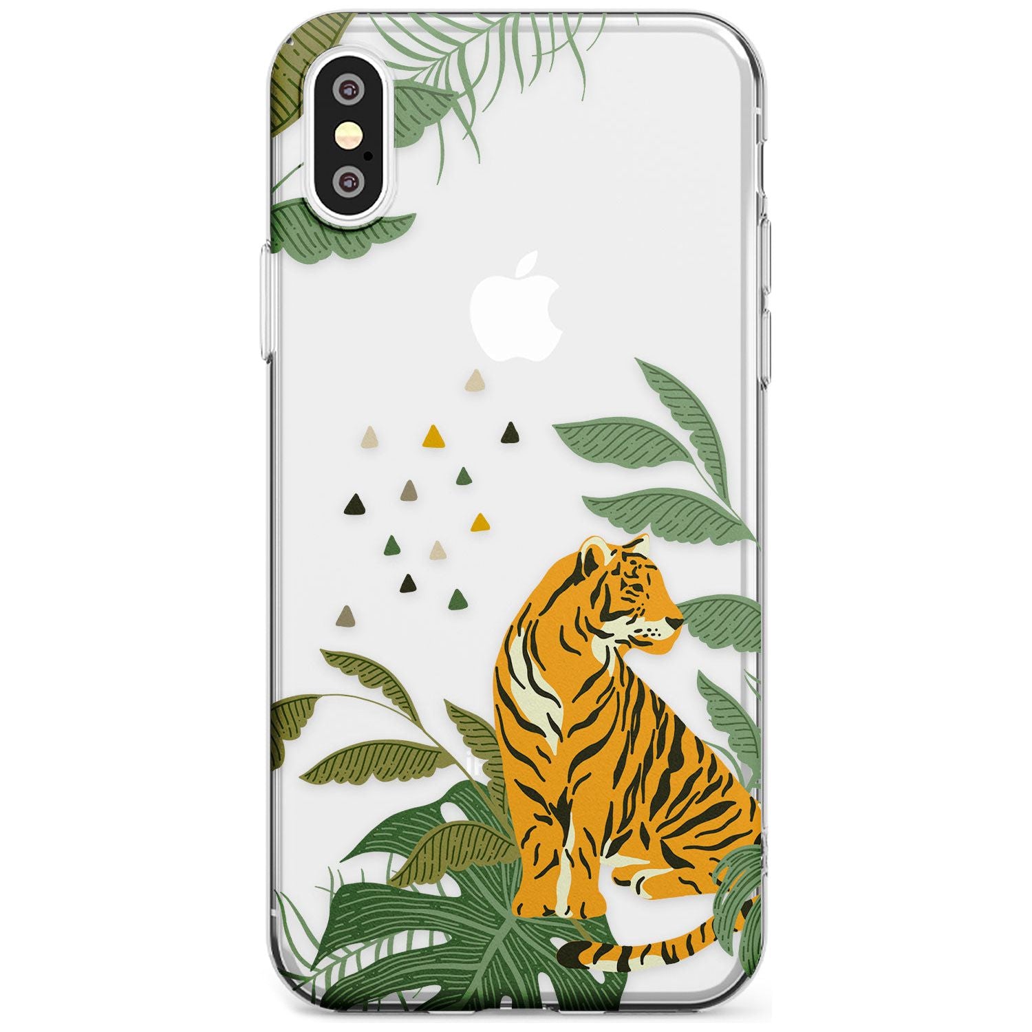 Large Tiger Clear Jungle Cat Pattern Slim TPU Phone Case Warehouse X XS Max XR