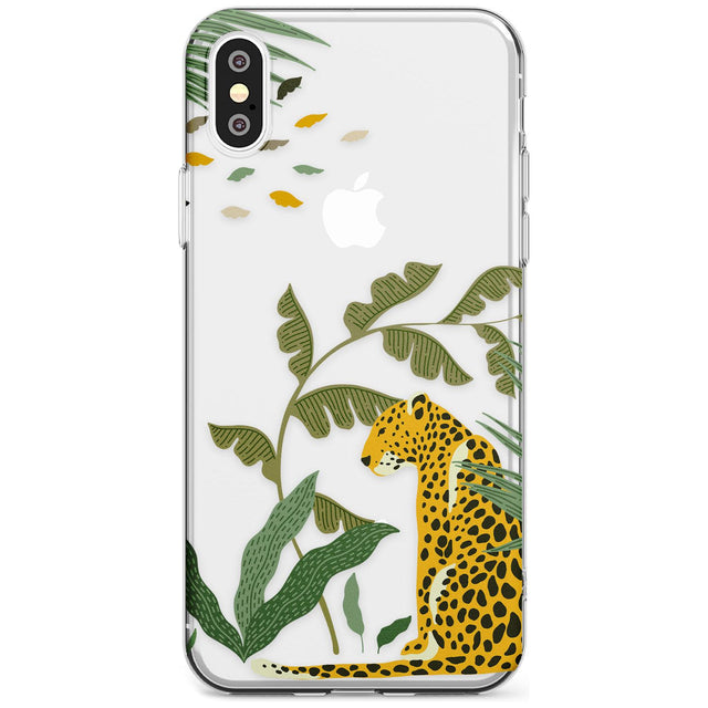 Large Jaguar Clear Jungle Cat Pattern Slim TPU Phone Case Warehouse X XS Max XR