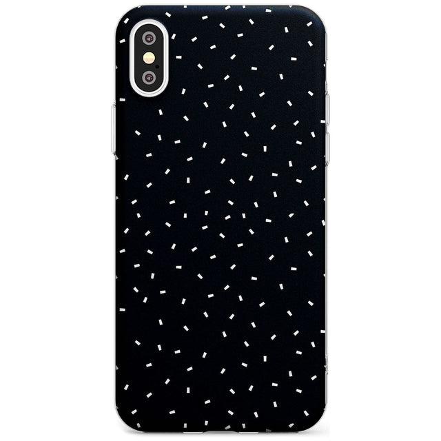 Confetti (Black) Phone Case iPhone X / iPhone XS / Clear Case,iPhone XR / Clear Case,iPhone XS MAX / Clear Case Blanc Space