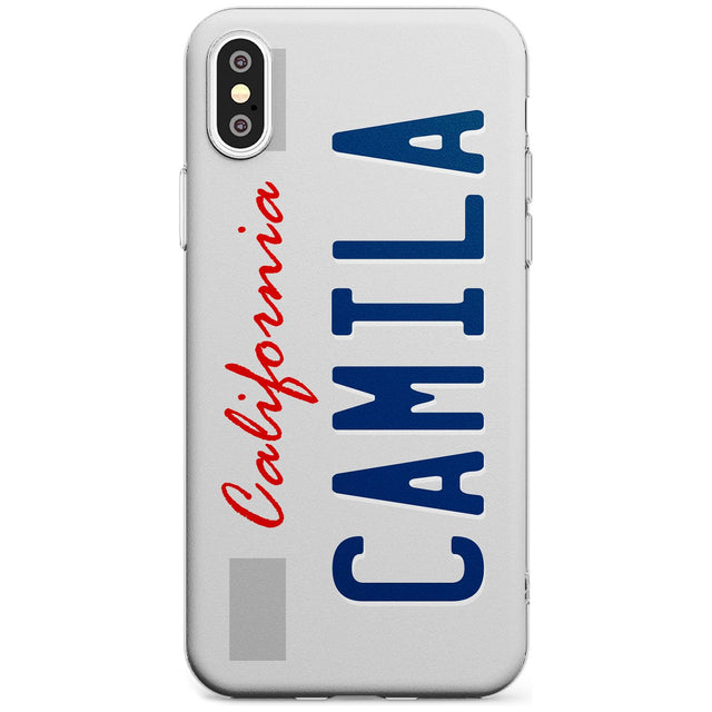 California License Plate Black Impact Phone Case for iPhone X XS Max XR