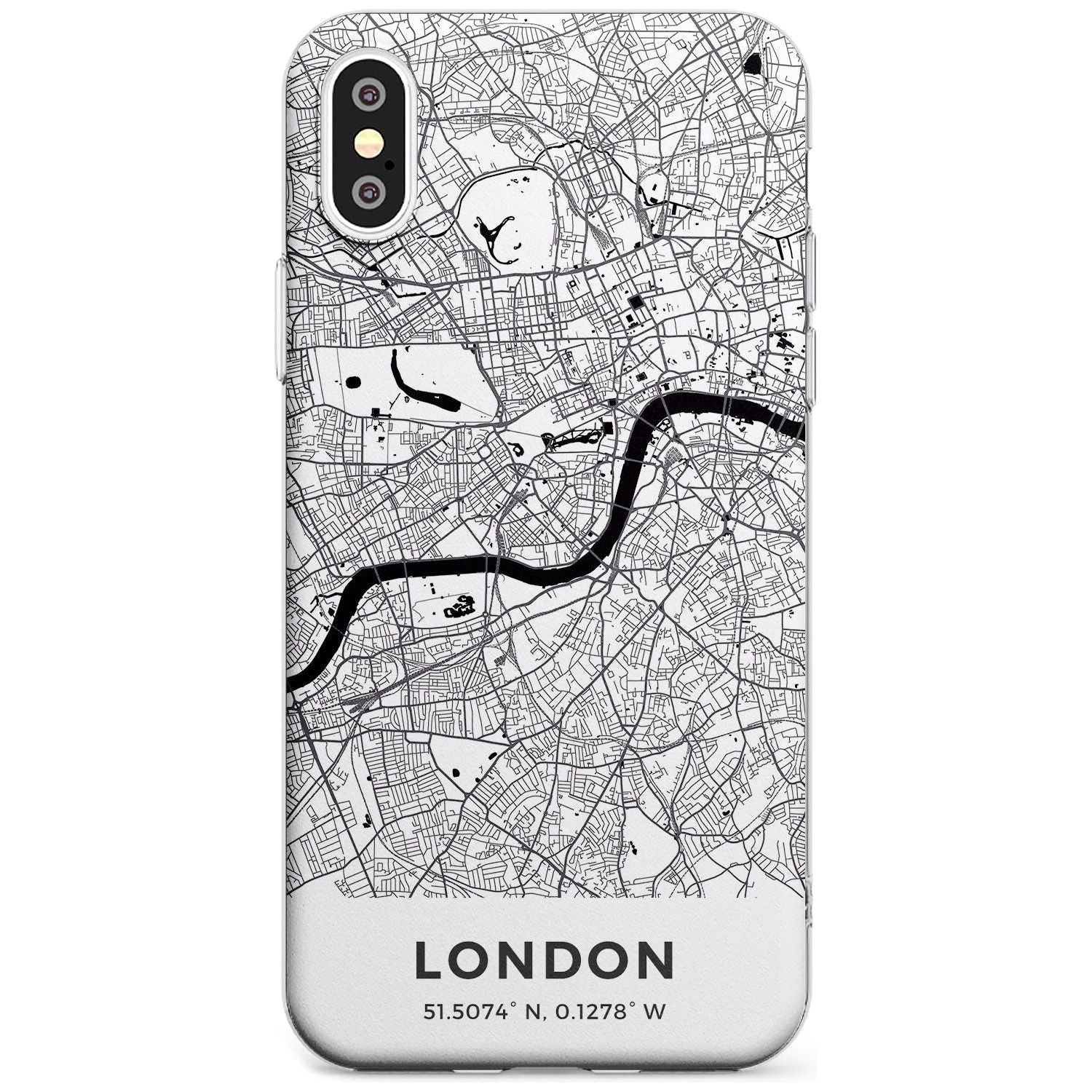 Map of London, England Slim TPU Phone Case Warehouse X XS Max XR
