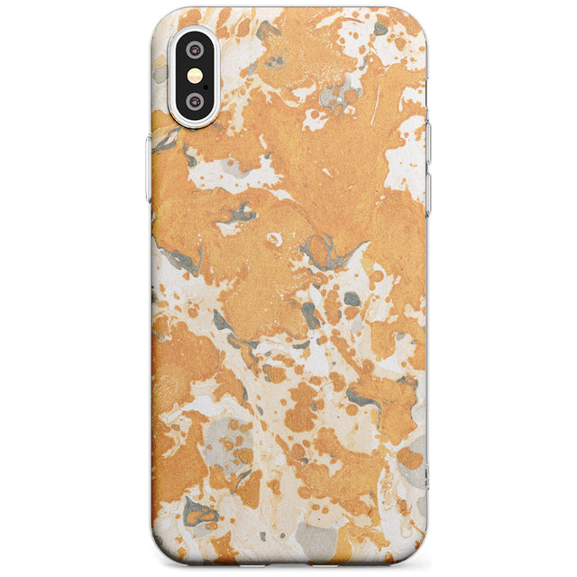 Orange Marbled Paper Pattern Slim TPU Phone Case Warehouse X XS Max XR