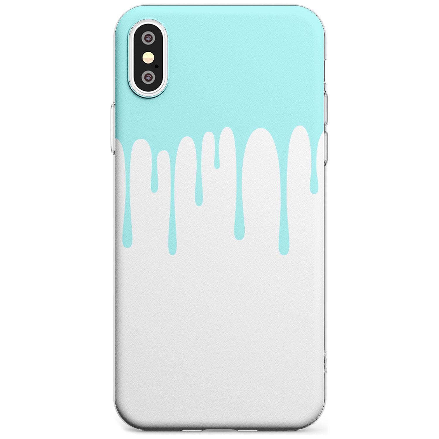 Melted Effect: Teal & White iPhone Case Slim TPU Phone Case Warehouse X XS Max XR