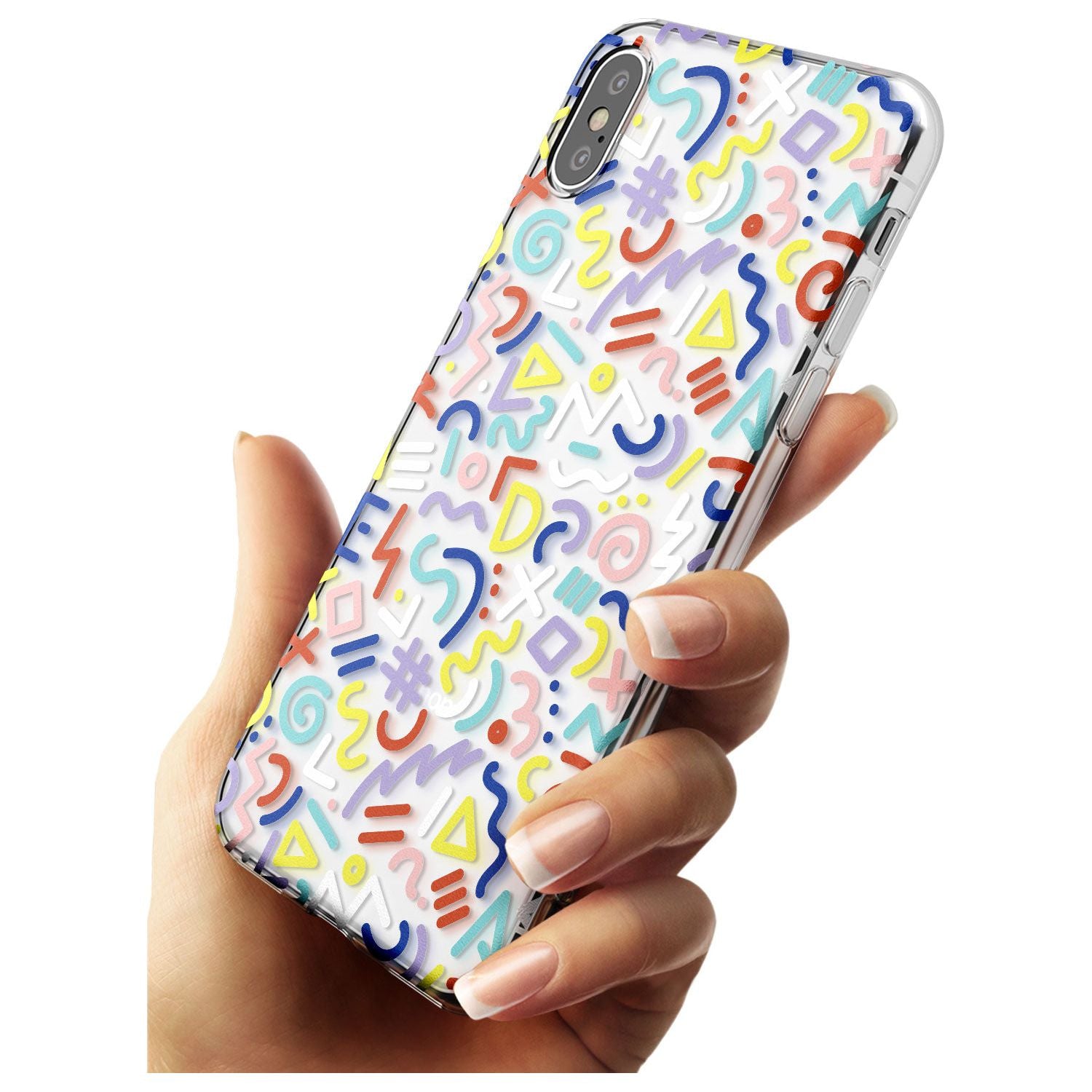 Colourful Mixed Shapes Retro Pattern Design Slim TPU Phone Case Warehouse X XS Max XR