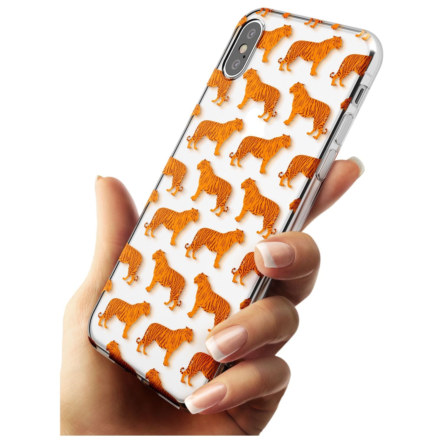 Tigers on Clear Pattern Slim TPU Phone Case Warehouse X XS Max XR