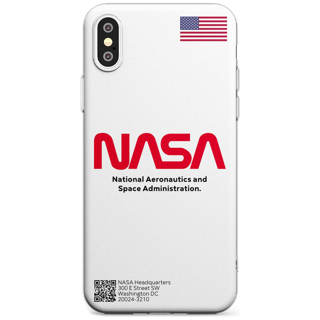 NASA The Worm Slim TPU Phone Blanc Space X XS Max XR
