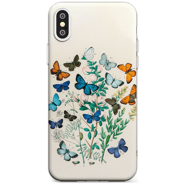 European Butterflies Phone Case iPhone XS MAX / Clear Case,iPhone XR / Clear Case,iPhone X / iPhone XS / Clear Case Blanc Space