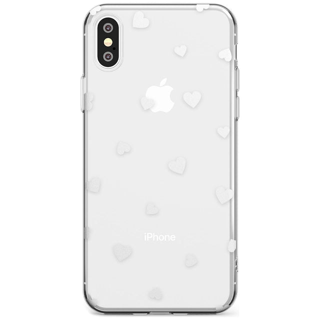 White Hearts Pattern Slim TPU Phone Case Warehouse X XS Max XR