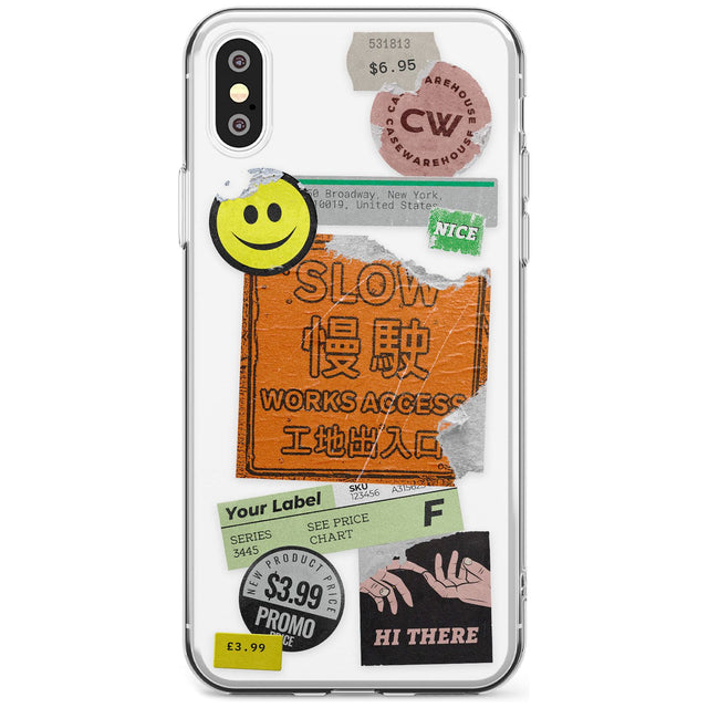 Kanji Signs Sticker Mix Black Impact Phone Case for iPhone X XS Max XR