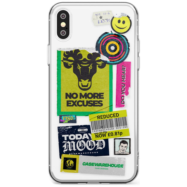No More Excuses Sticker Mix Black Impact Phone Case for iPhone X XS Max XR