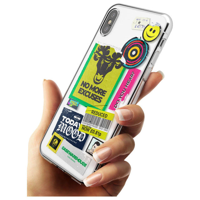 No More Excuses Sticker Mix Black Impact Phone Case for iPhone X XS Max XR