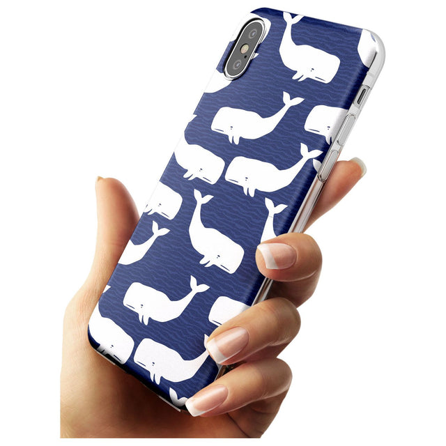 Cute Whales  Black Impact Phone Case for iPhone X XS Max XR