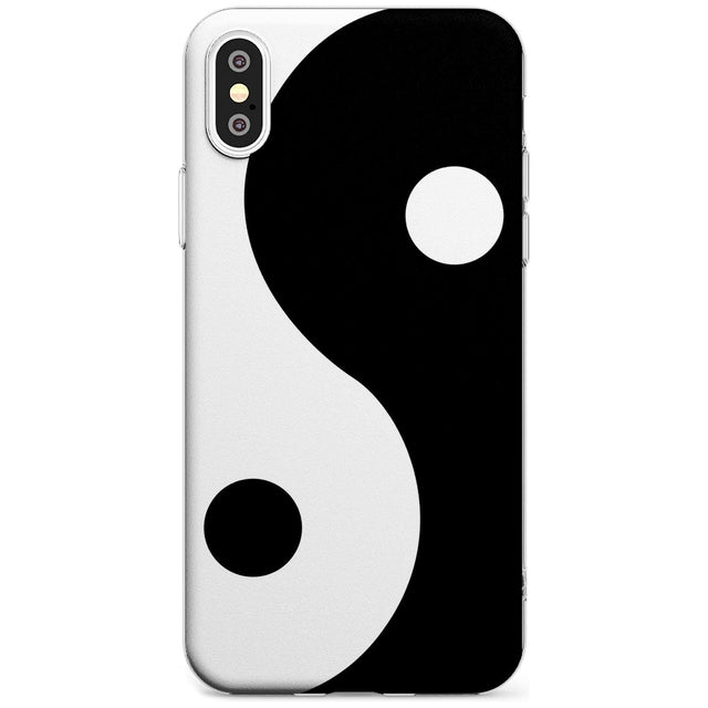 Large Yin Yang Phone Case iPhone XS MAX / Clear Case,iPhone XR / Clear Case,iPhone X / iPhone XS / Clear Case Blanc Space